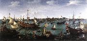 VROOM, Hendrick Cornelisz. The Arrival at Vlissingen of the Elector Palatinate Frederick V wr Sweden oil painting reproduction